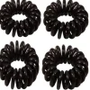 Hair Accessories Etusivu|Elastiset Puhelinjohtoponnarit-Spiraalihuslenkit, 4 kpl, musta