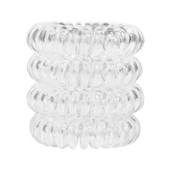 FashionGirl Etusivu|Elastiset Puhelinjohtoponnarit-Spiral Elastics - Selkeä 4 kpl