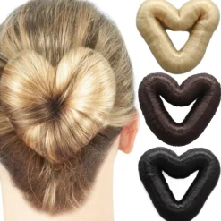 Hair Accessories Etusivu|Hiusvalkit Ja Donitsit-Sydämenmuotoinen Bun Shaper Hiusdonitsi 8 cm