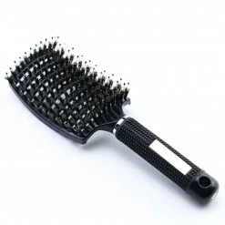 TBC Merkit|Etusivu-Detangling Boar Bristle Brush - Hiusharja villisian karvoilla - musta