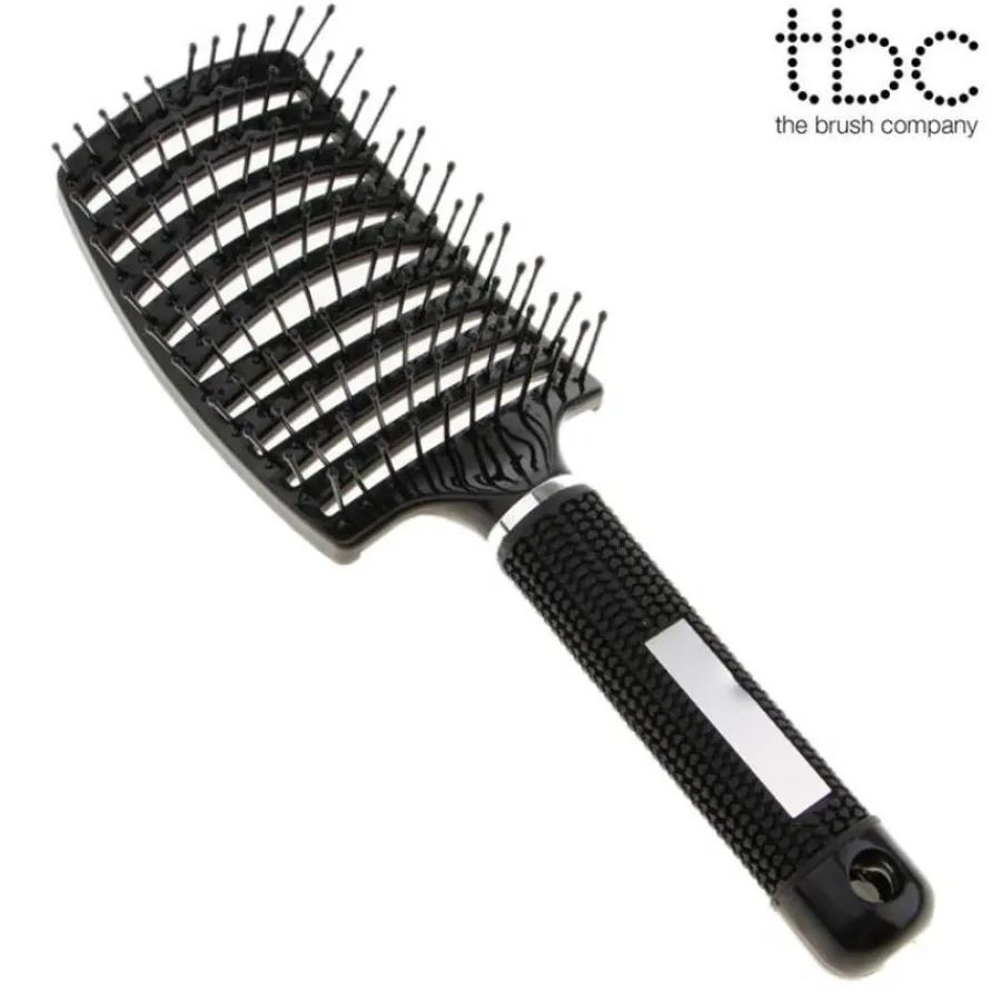 TBC Merkit|Etusivu-Detangling Hair Brush - Vented Flex Curve (musta)