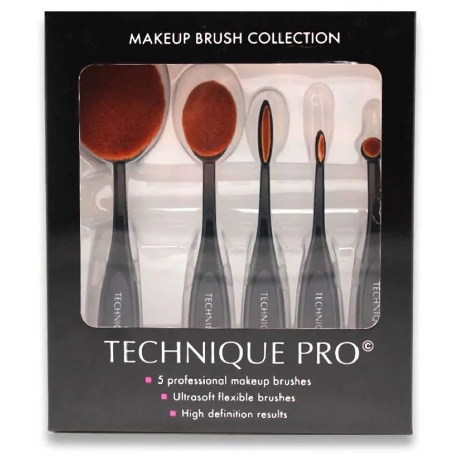 Technique PRO Merkit|Etusivu-Meikkiharjasetti (Oval Brushes) - 5 osaa
